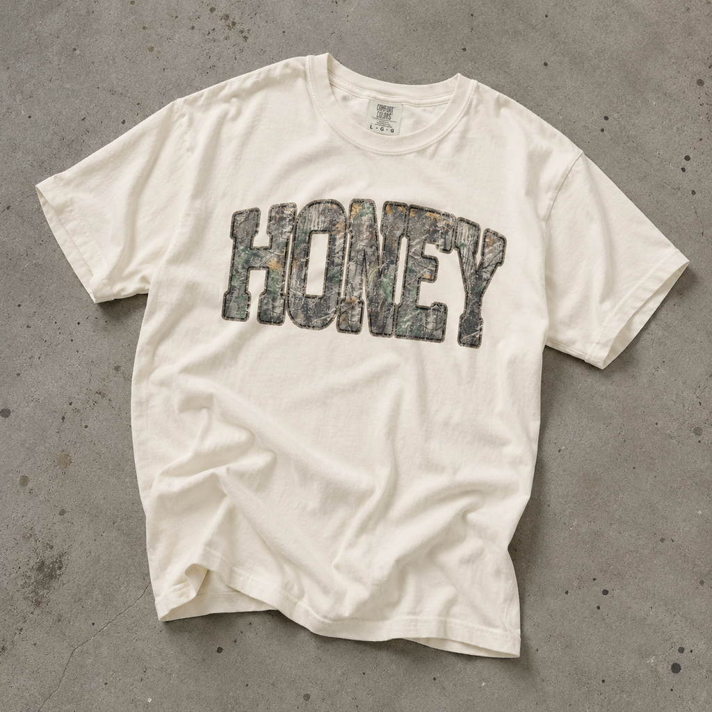 camo honey graphic tee